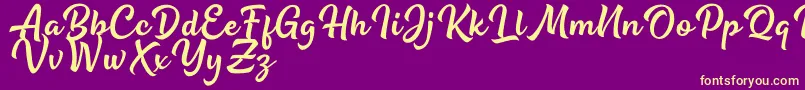 Be Strong regular Font – Yellow Fonts on Purple Background