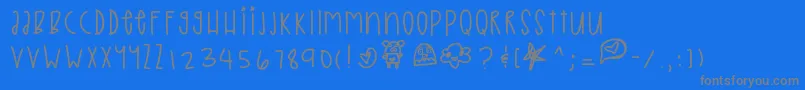 Шрифт Iceprincess – серые шрифты на синем фоне