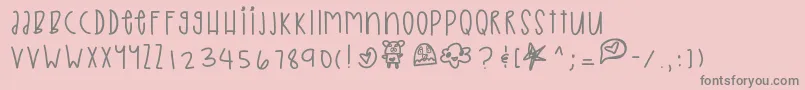 Więcej informacji o czcionce Iceprincess Czcionka Iceprincess – szare czcionki na różowym tle
