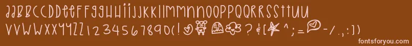 Iceprincess Font – Pink Fonts on Brown Background