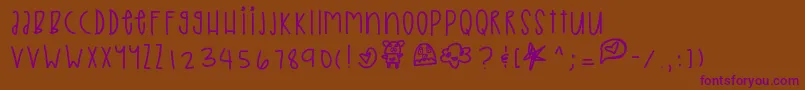 Iceprincess Font – Purple Fonts on Brown Background