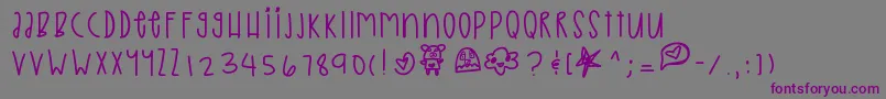 Iceprincess Font – Purple Fonts on Gray Background