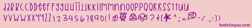 Iceprincess Font – Purple Fonts on Pink Background
