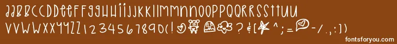Iceprincess Font – White Fonts on Brown Background