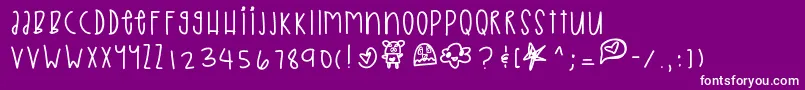 Iceprincess Font – White Fonts on Purple Background
