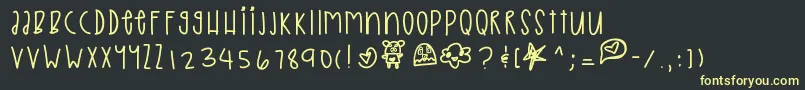 Iceprincess Font – Yellow Fonts on Black Background