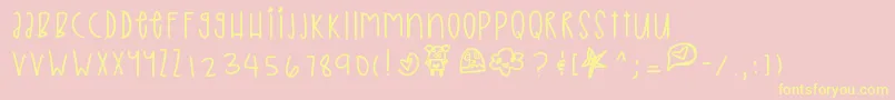 Iceprincess Font – Yellow Fonts on Pink Background