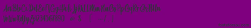 Beach Society Light Font – Black Fonts on Purple Background