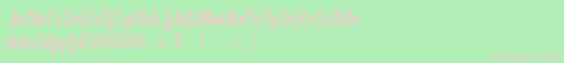 Beach Society Light Font – Pink Fonts on Green Background