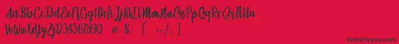 Beach Society Font – Black Fonts on Red Background