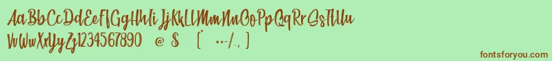 Beach Society Font – Brown Fonts on Green Background