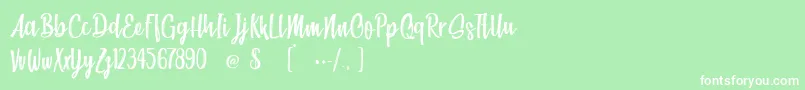 Beach Society Font – White Fonts on Green Background