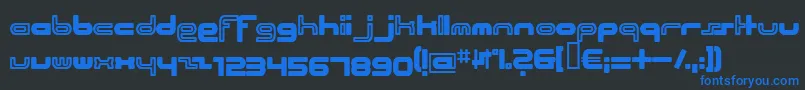 Beach Font – Blue Fonts on Black Background
