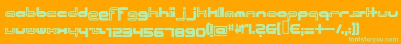 Beach Font – Green Fonts on Orange Background