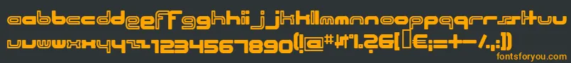 Beach Font – Orange Fonts on Black Background