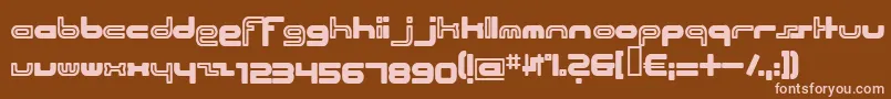 Beach Font – Pink Fonts on Brown Background