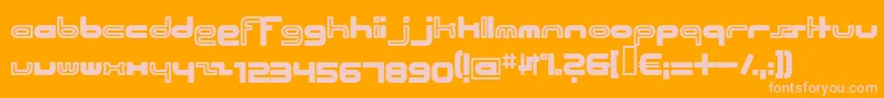 Beach Font – Pink Fonts on Orange Background