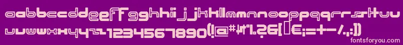 Beach Font – Pink Fonts on Purple Background