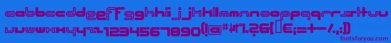 Beach Font – Purple Fonts on Blue Background