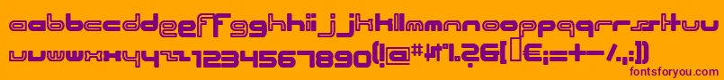 Beach Font – Purple Fonts on Orange Background
