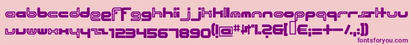 Beach Font – Purple Fonts on Pink Background