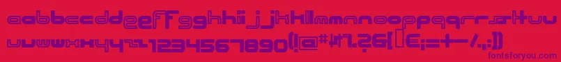 Beach Font – Purple Fonts on Red Background