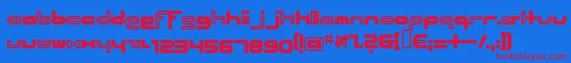 Beach Font – Red Fonts on Blue Background