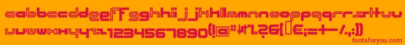 Beach Font – Red Fonts on Orange Background