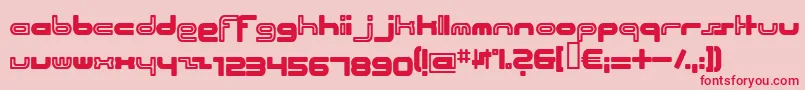 Beach Font – Red Fonts on Pink Background