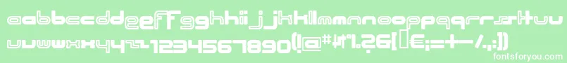 Шрифт Beach – белые шрифты на зелёном фоне