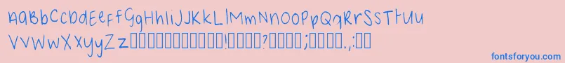 Шрифт Bean Regular – синие шрифты на розовом фоне
