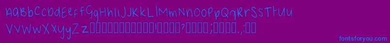 Шрифт Bean Regular – синие шрифты на фиолетовом фоне