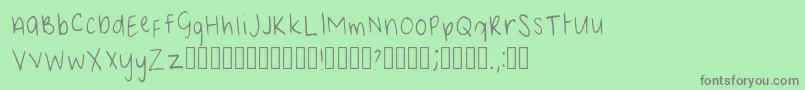 Bean Regular Font – Gray Fonts on Green Background
