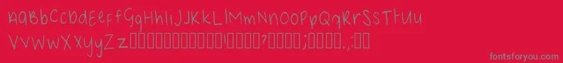 Bean Regular Font – Gray Fonts on Red Background