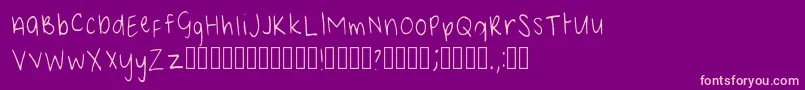 フォントBean Regular – 紫の背景にピンクのフォント
