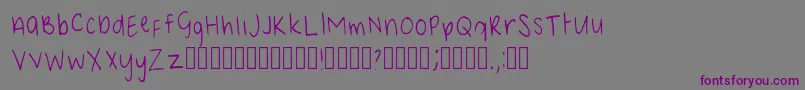 Bean Regular Font – Purple Fonts on Gray Background