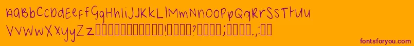 Шрифт Bean Regular – фиолетовые шрифты на оранжевом фоне