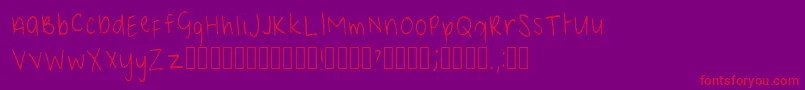Bean Regular Font – Red Fonts on Purple Background