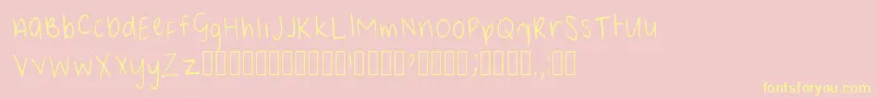 Bean Regular Font – Yellow Fonts on Pink Background