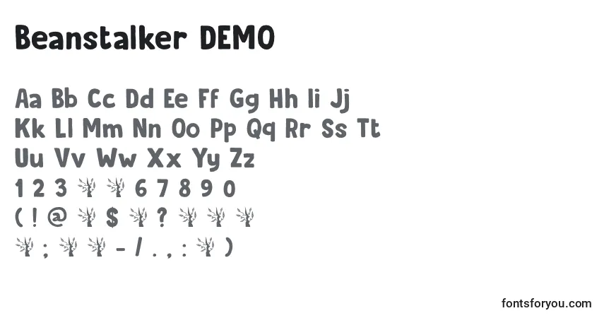 Beanstalker DEMOフォント–アルファベット、数字、特殊文字