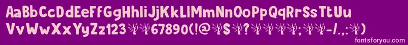 Beanstalker DEMO-Schriftart – Rosa Schriften auf violettem Hintergrund