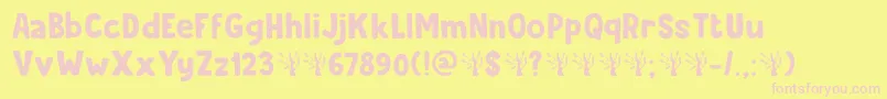 Beanstalker DEMO Font – Pink Fonts on Yellow Background