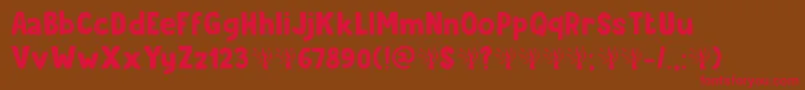 Beanstalker DEMO Font – Red Fonts on Brown Background