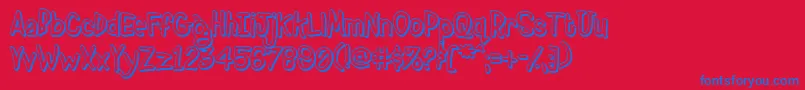 BEANTOWN-fontti – siniset fontit punaisella taustalla