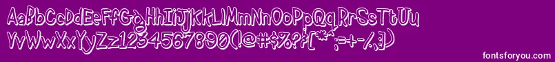 BEANTOWN Font – White Fonts on Purple Background