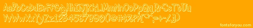 BEANTOWN Font – Yellow Fonts on Orange Background