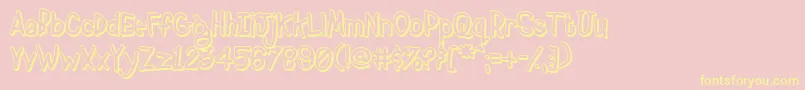 BEANTOWN Font – Yellow Fonts on Pink Background