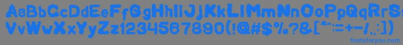 Beard Rider Font – Blue Fonts on Gray Background