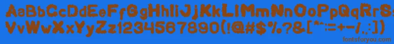 Lisätietoja Beard Rider-fontista Beard Rider-fontti – ruskeat fontit sinisellä taustalla