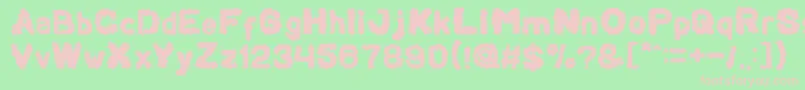 フォントBeard Rider – 緑の背景にピンクのフォント